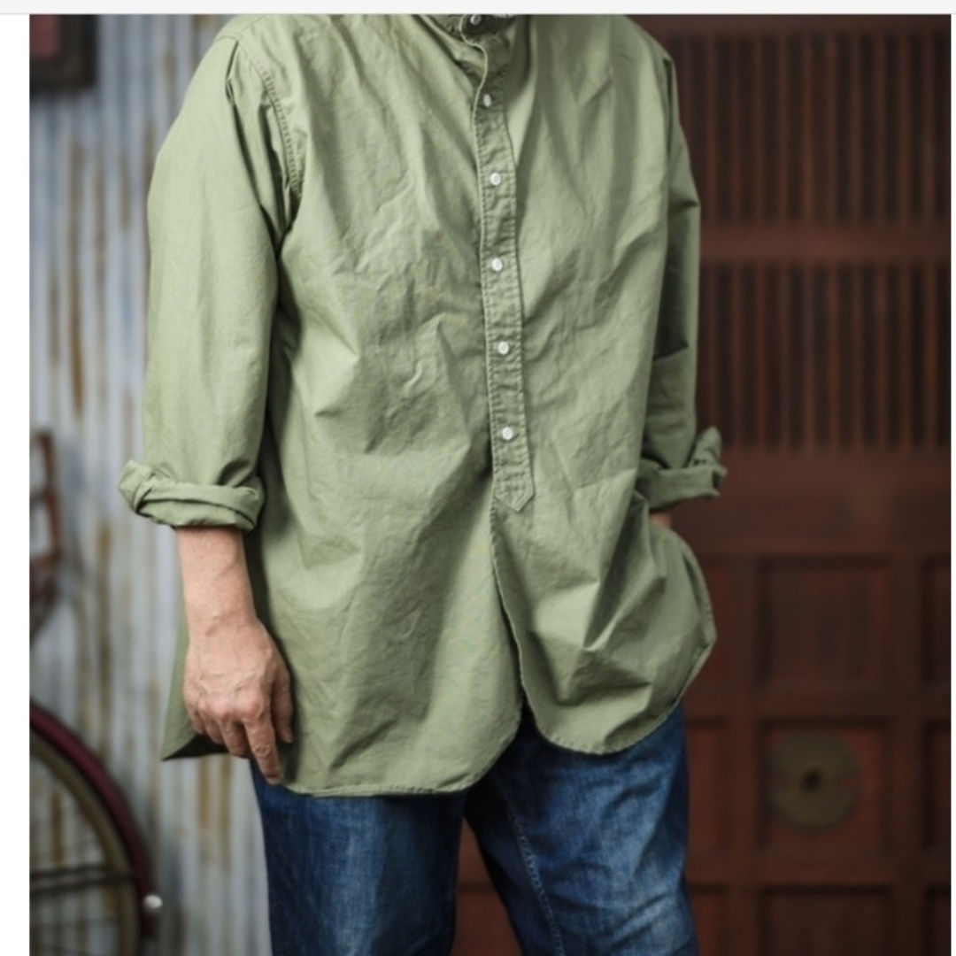 BONCOURA(ボンクラ)の【BONCOURA】バンドカラーシャツ デッドストック サロンリミテッド３８ メンズのトップス(シャツ)の商品写真