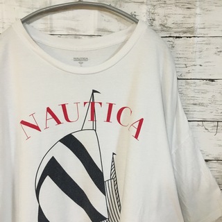 ノーティカ(NAUTICA)の【希少】ノーティカ NAUTICA Tシャツ 白 3L オーバーサイズ(Tシャツ/カットソー(半袖/袖なし))