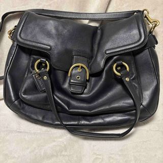 COACH - COACH コーチ ショルダーバッグ シボ革 ピンク オールレザーの ...