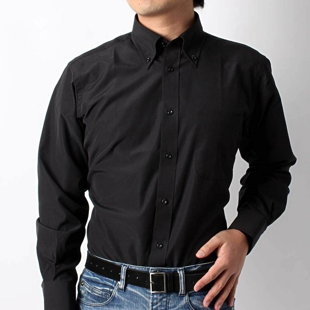 ドレスコード101 ワイシャツ 制服・ユニフォームにぴったり 黒シャツ 3