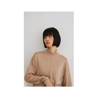 フリークスストア(FREAK'S STORE)のSTYLEMIXER シアールーズネックロングニット ベージュ フリーサイズ(ホルターネック)