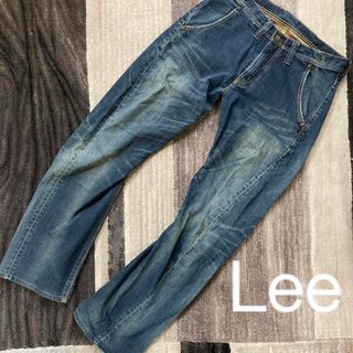 【Lee】リー　フレアジーンズ　コットンパンツ　ブラックデニム　ポリ混　517