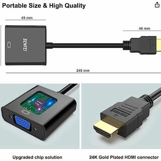 HDMI to VGA 出力変換アダプタ10本セット(その他)
