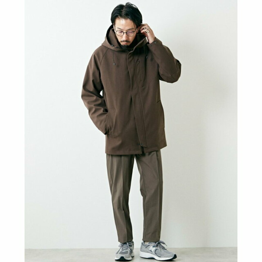 MEN'S MELROSE - 【ブラック】ボンディングツイルフーデットブルゾンの