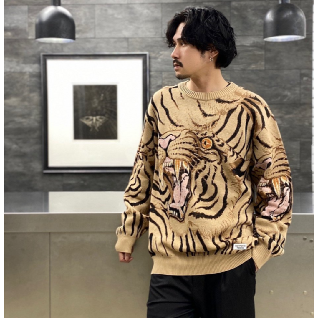 WACKO MARIA TIMLEHI KNIT JAQUARD SWEATER-
