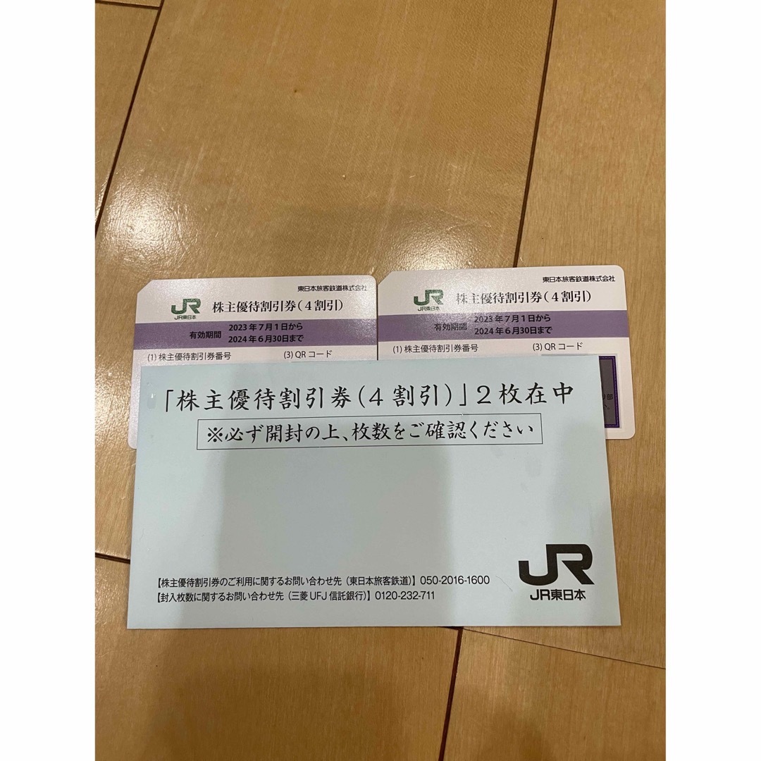 【送料無料】JR東日本株主優待割引券 有効期限2024/6/30迄 5枚