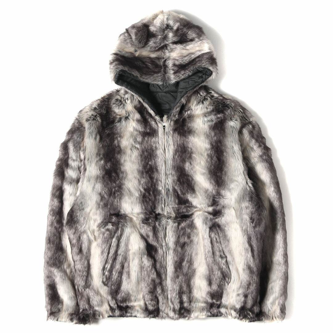 Faux Fur Reversible Hooded Jacket 黒Blackブラック黒SIZE