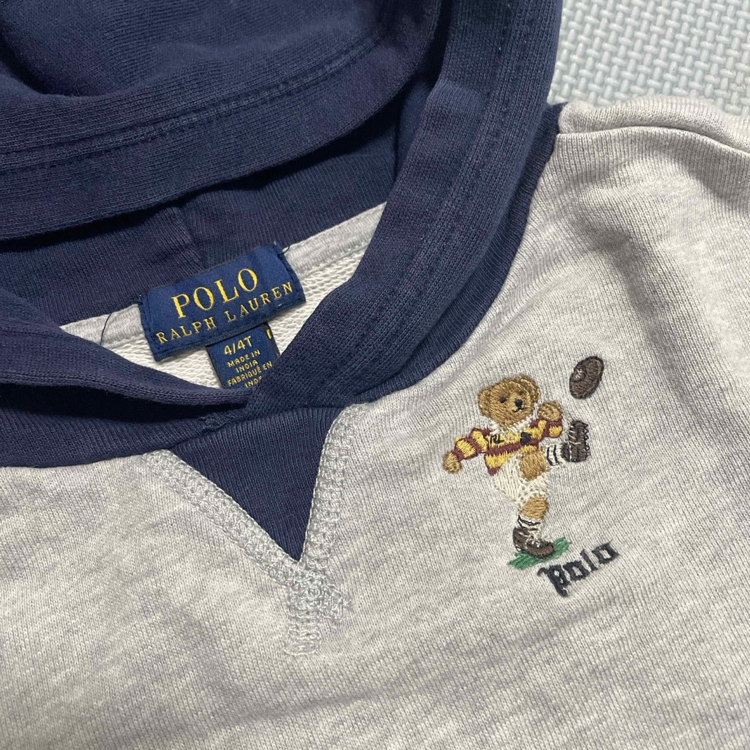 POLO RALPH LAUREN(ポロラルフローレン)の4T 110 フード付きトレーナー キッズ/ベビー/マタニティのキッズ服男の子用(90cm~)(Tシャツ/カットソー)の商品写真