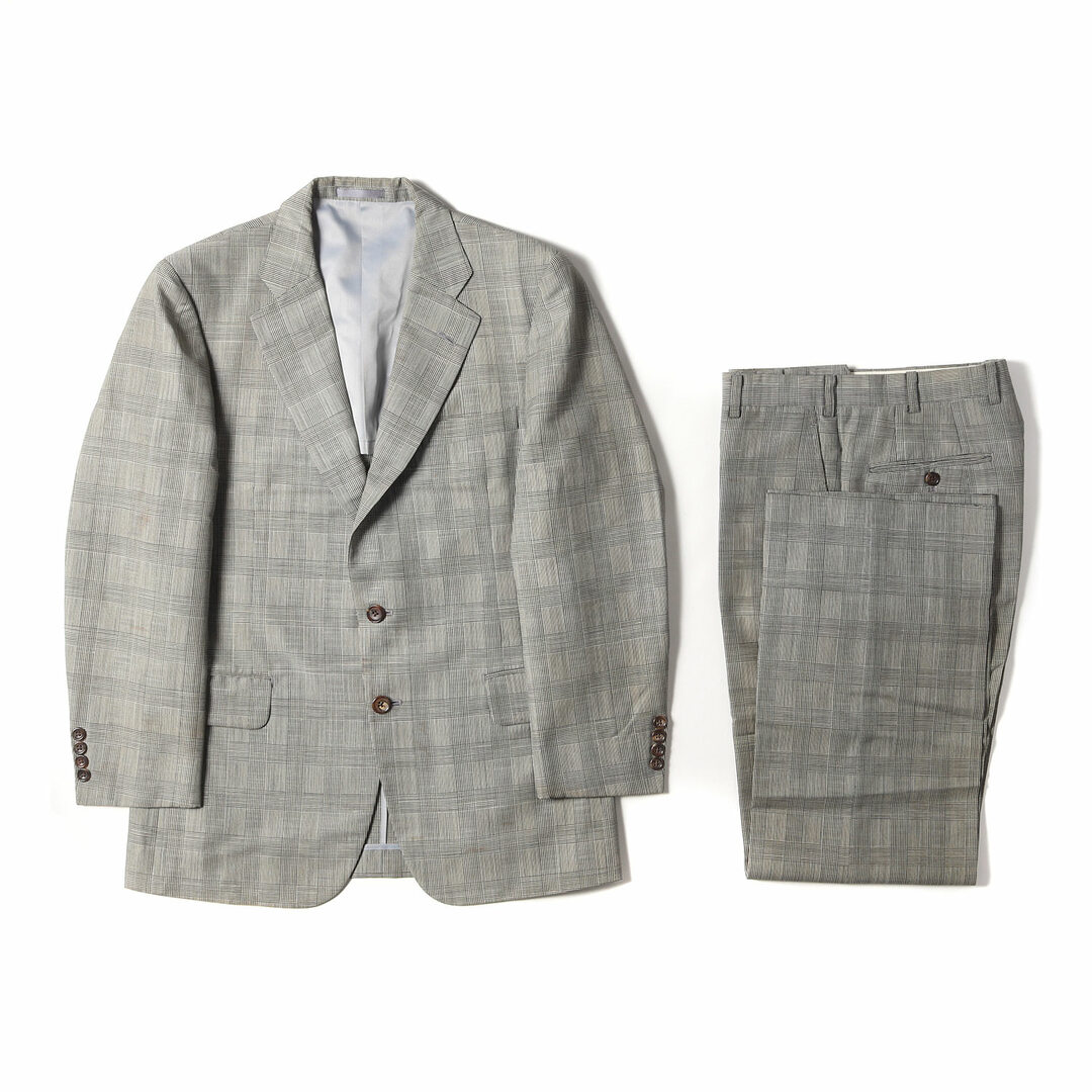 BURBERRY バーバリー グレンチェック ウール リネン 2B テーラード