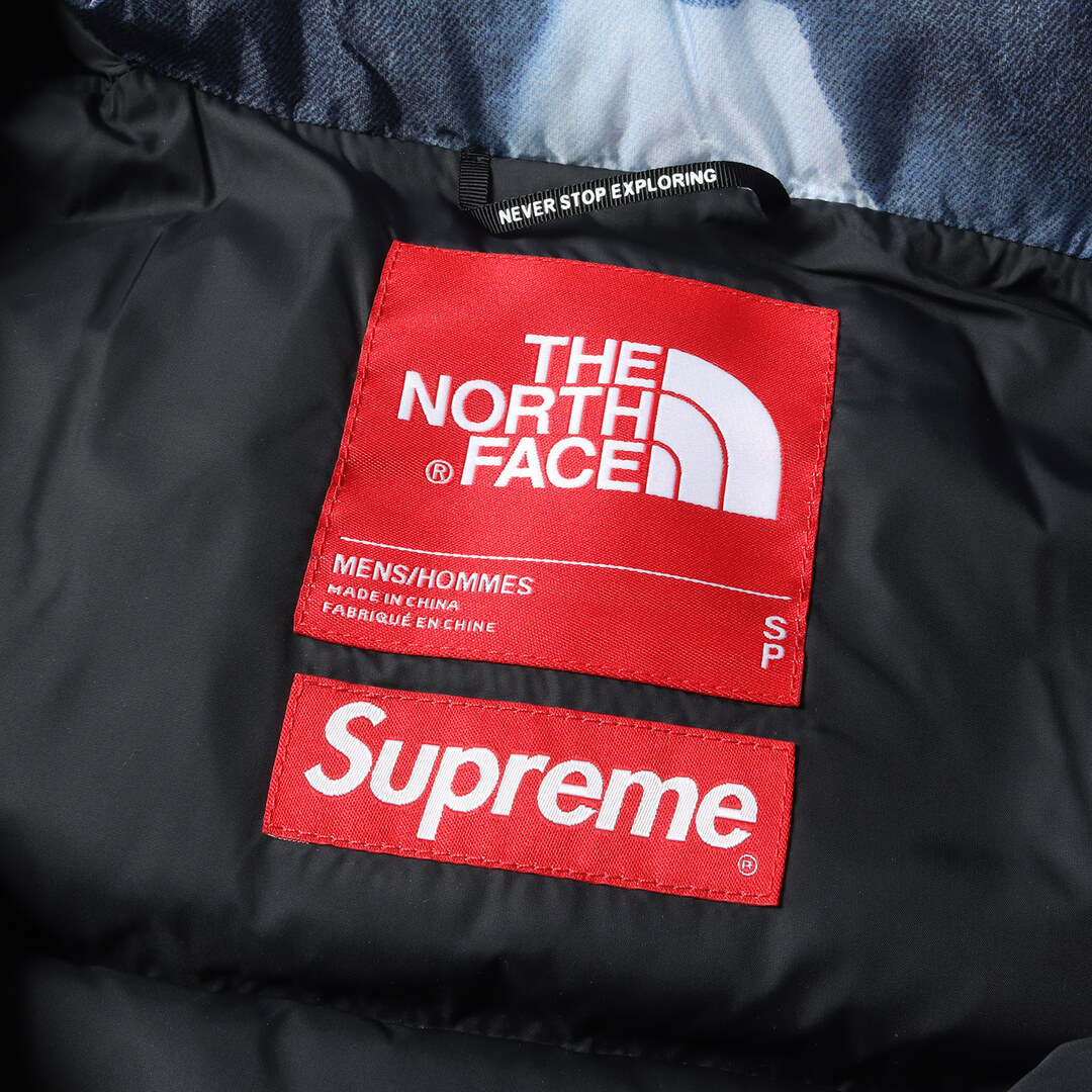 Supreme シュプリーム ジャケット サイズ:S 21AW THE NORTH FACE ノースフェイス ブリーチド デニム プリント ヌプシ  ダウン ジャケット Bleached Denim Print Nuptse Jacket ND52100I インディゴ アウター ブルゾン ...