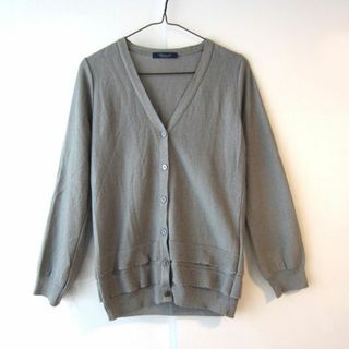 ユナイテッドアローズ(UNITED ARROWS)の美品　ユナイテッドアローズ　シルバー　ラメ入りカーデイガン(カーディガン)