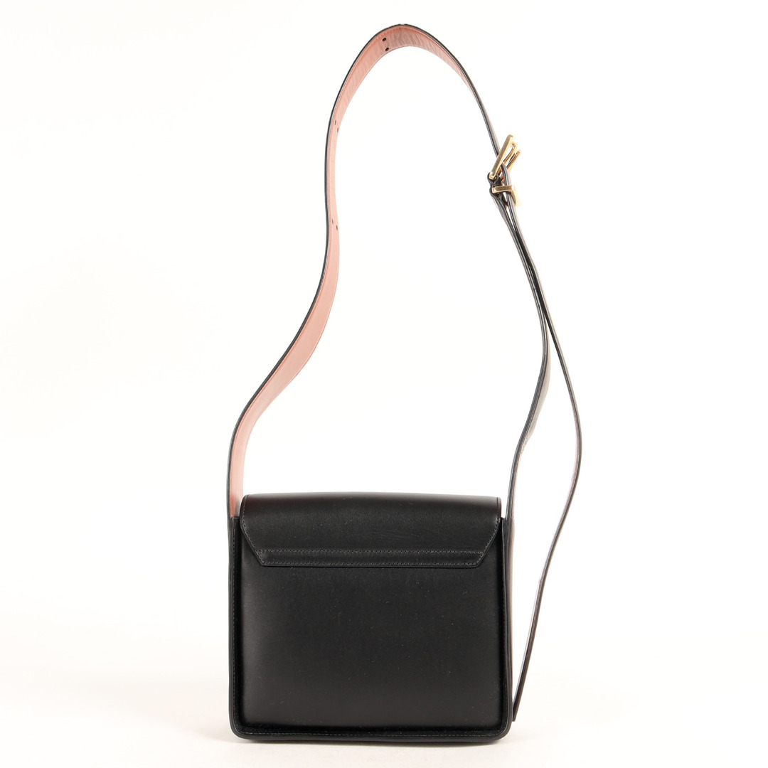 JIL SANDER ジル・サンダー バッグ 近年モデル ロゴエンボス スクエア スリング ショルダー バッグ SLING SHOULDER BAG J07WD0024 P4848 ブラック 黒 【メンズ】【美品】