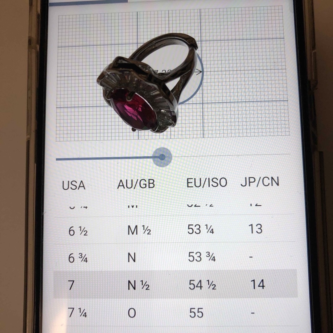 ルビーの指輪 大粒8.1ct 調整可能 S925刻印 7g Ruby 非磁性の通販 by