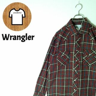 ラングラー(Wrangler)の【Wrangler ライトネルウエスタンシャツ フランネル 海外古着 A532(シャツ)