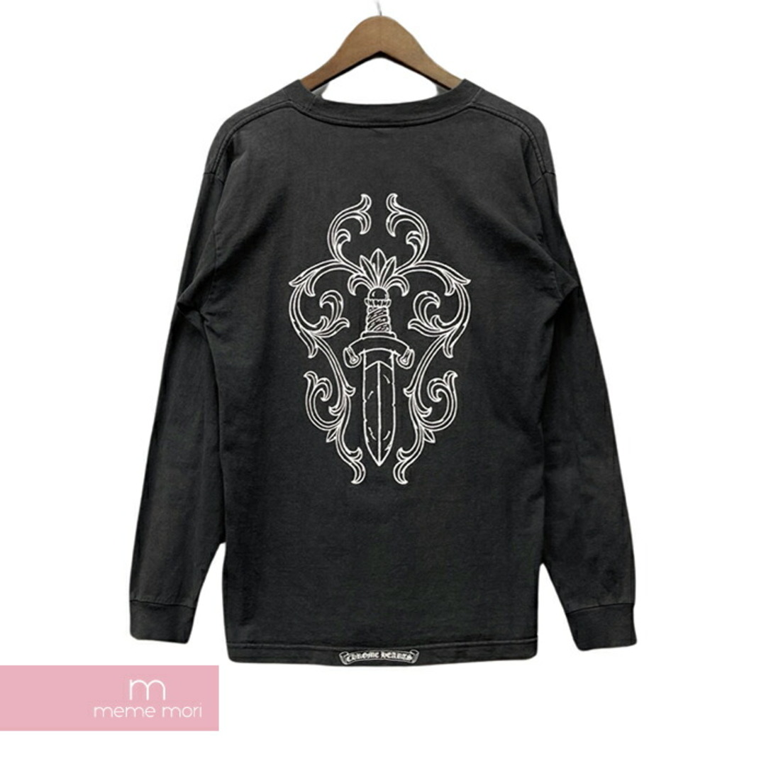 CHROME HEARTS Maxfield LA Limited Dagger Print L/S Tee クロムハーツ  マックスフィールドLAリミテッドダガープリントロングスリーブTシャツ 長袖カットソー ロンT 胸ポケット ブラック  サイズM【231024】【中古-D】【me04】