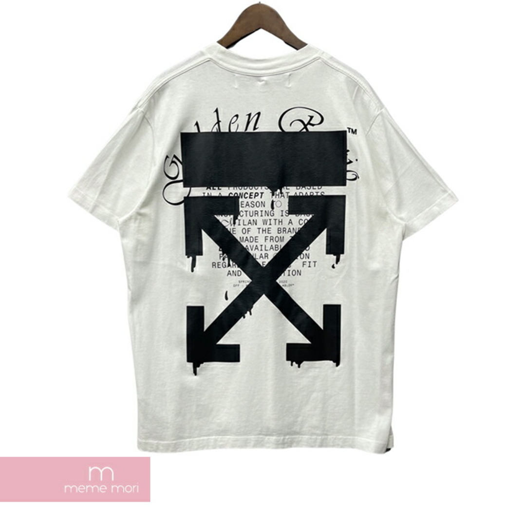 OFF-WHITE 2020SS Dripping Arrows S/S Over Tee OMAA038R20185005 オフホワイト ドリッピングアローショートスリーブオーバーTシャツ 半袖カットソー バックロゴ ホワイト サイズS 【231024】【-B】【me04】