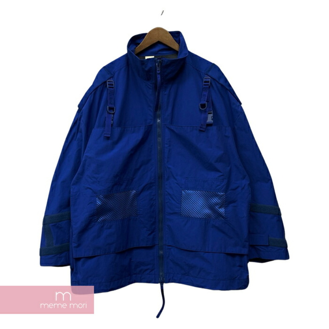 ナイロン100%裏地N.HOOLYWOOD 2022SS Stand Collar Coat CO01-010-92 エヌ・ハリウッド スタンドカラーコート ナイロンジャケット ブルゾン ブルー サイズ42【231024】【新古品】【me04】