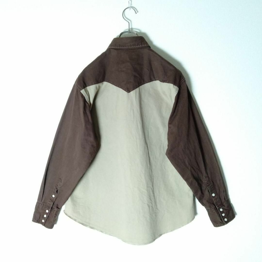Wrangler(ラングラー)の【Wrangler ウエスタンシャツジャケット L 海外古着 やや厚手 A547 メンズのトップス(シャツ)の商品写真