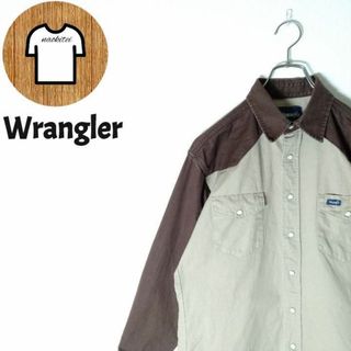 ラングラー(Wrangler)の【Wrangler ウエスタンシャツジャケット L 海外古着 やや厚手 A547(シャツ)