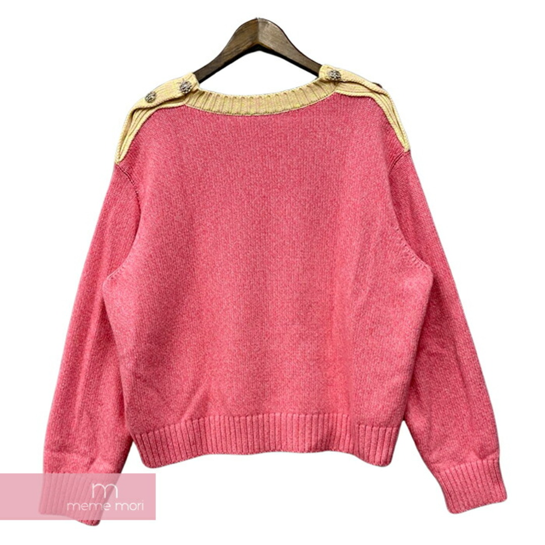 CHANEL(シャネル)のCHANEL 2022AW Bijou Cashmere Sweater P73811 10586 NK853 シャネル ビジューカシミヤセーター ニット ココマーク ラインストーン スパンコール ハート 肩ボタン ピンク サイズ50 【231028】【中古-A】【me04】 メンズのトップス(ニット/セーター)の商品写真