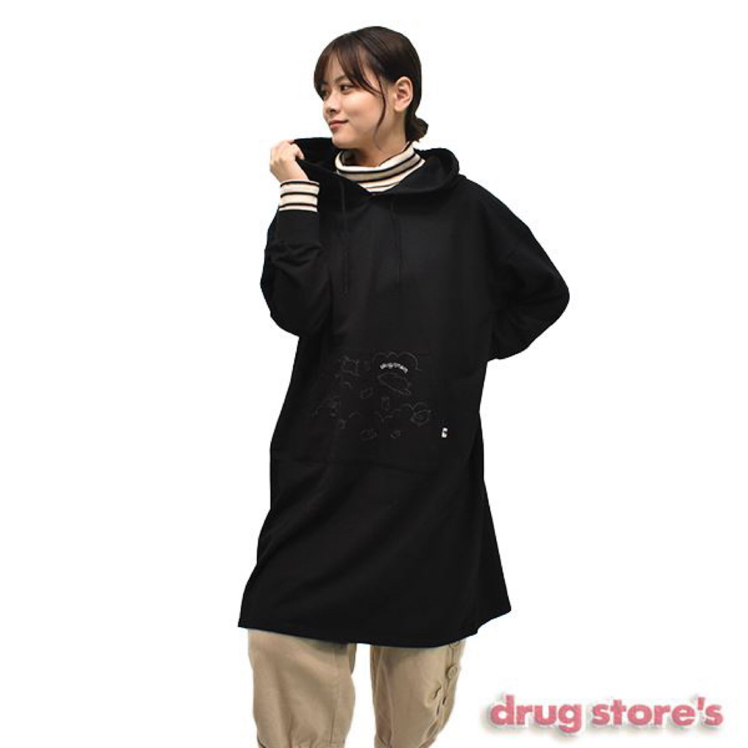 drug store's(ドラッグストアーズ)の🈹お値下げ中⭐️新品⭐️drug store's 重ね着風 パーカー レディースのトップス(パーカー)の商品写真