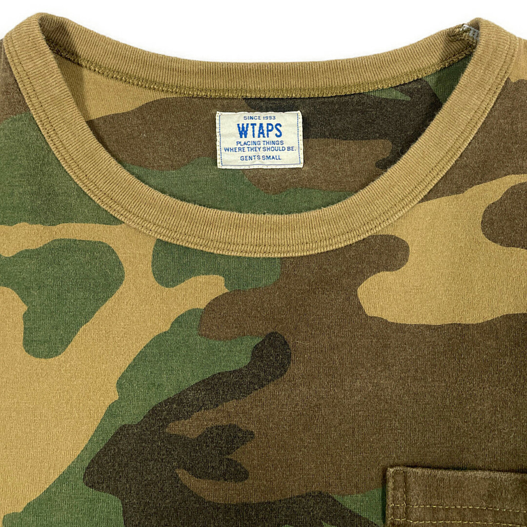 W)taps(ダブルタップス)のWTAPS ダブルタップス 13AW DESIGN S/S-C TEE COTTON WOODLAND 半袖Ｔシャツ 迷彩 サイズS 正規品 / B4524 メンズのトップス(Tシャツ/カットソー(半袖/袖なし))の商品写真