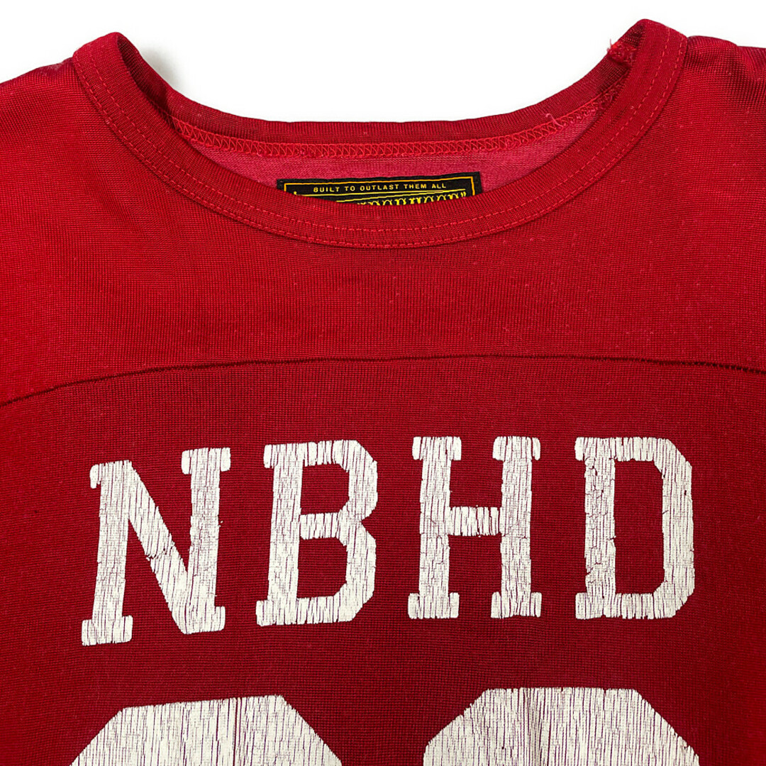 NEIGHBORHOOD(ネイバーフッド)のNEIGHBORHOOD ネイバーフッド DFL.FB/RC-CREW. 3Q フットボール カットソー レッド サイズS 正規品 / B4516 メンズのトップス(Tシャツ/カットソー(七分/長袖))の商品写真