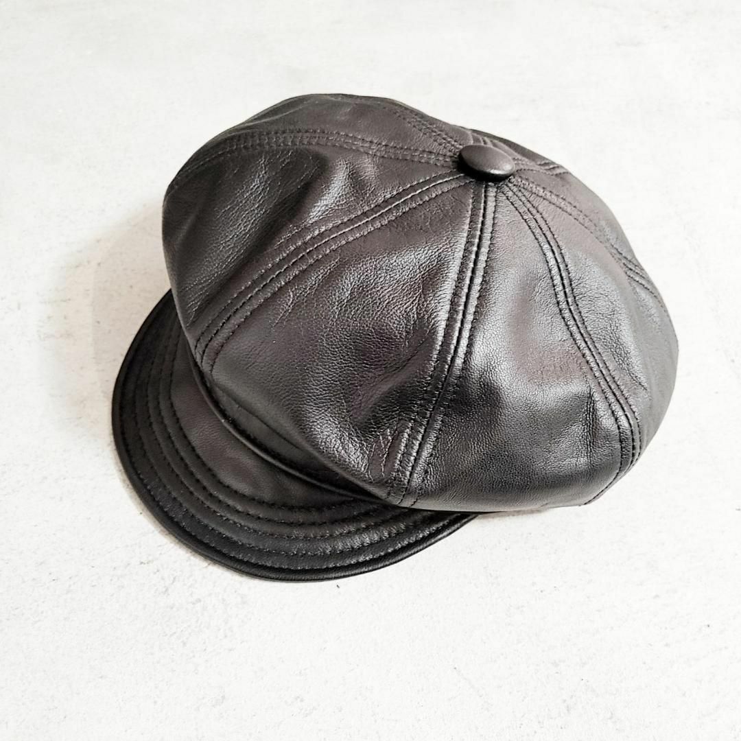 NEW YORK HAT(ニューヨークハット)の新品 NEWYORKHAT ニューヨークハット　レザーキャスケット 本革 メンズの帽子(ハンチング/ベレー帽)の商品写真