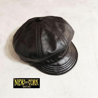 ニューヨークハット(NEW YORK HAT)の新品 NEWYORKHAT ニューヨークハット　レザーキャスケット 本革(ハンチング/ベレー帽)