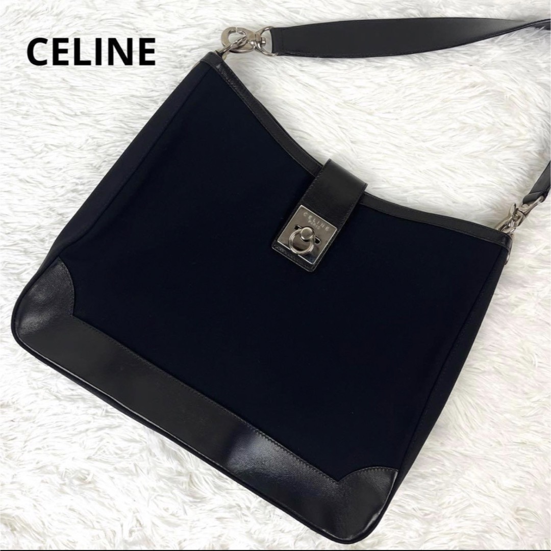 CELINE  セリーヌ　バッグ　ショルダーバッグ　肩掛け　ブラックショルダーバッグ