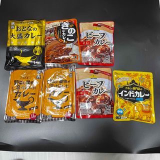 レトルトカレー7袋、5種類(レトルト食品)