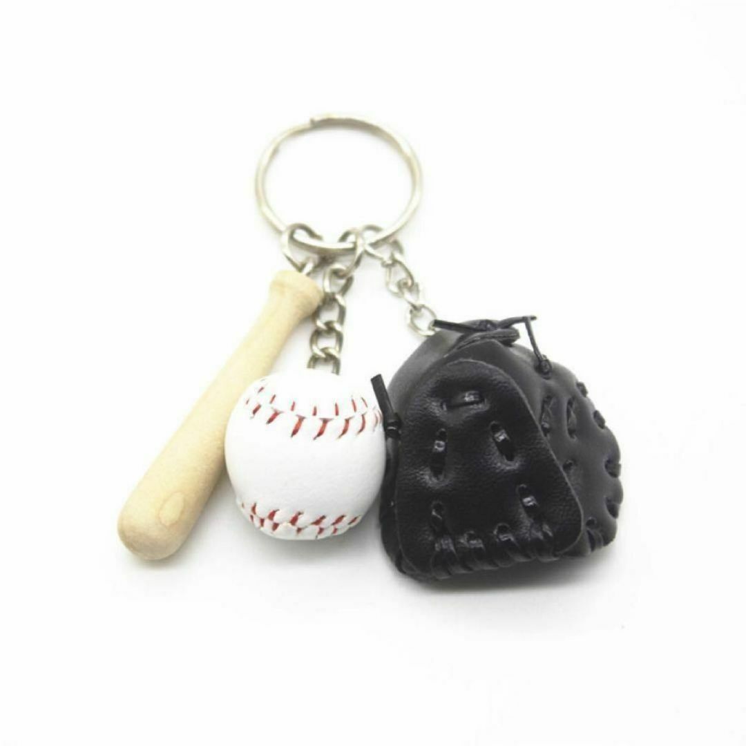 野球　ボール　バット　グローブ　キーホルダー　6色セット　かわいい　ストラップ スポーツ/アウトドアの野球(記念品/関連グッズ)の商品写真