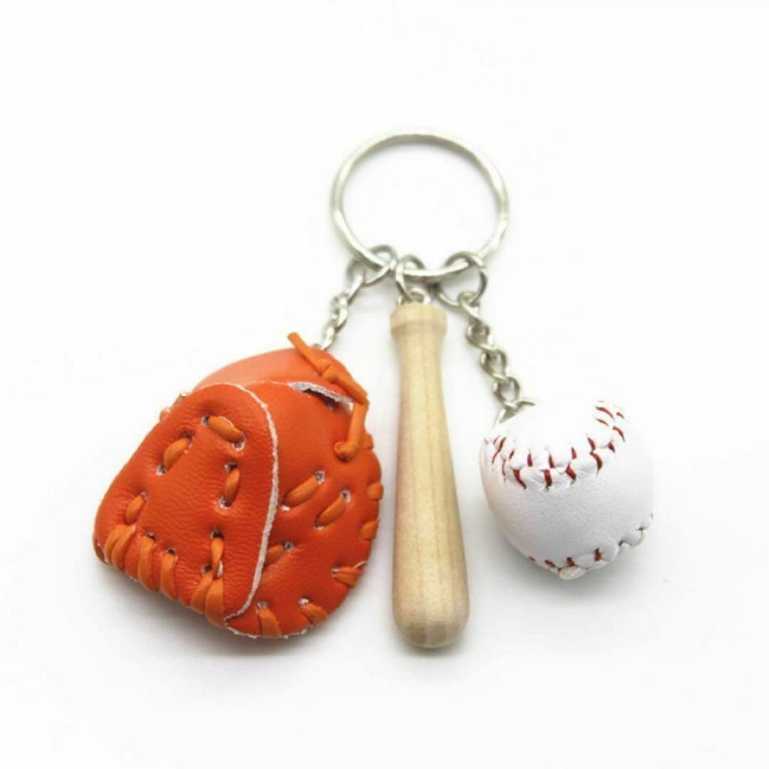 野球　ボール　バット　グローブ　キーホルダー　6色セット　かわいい　ストラップ スポーツ/アウトドアの野球(記念品/関連グッズ)の商品写真