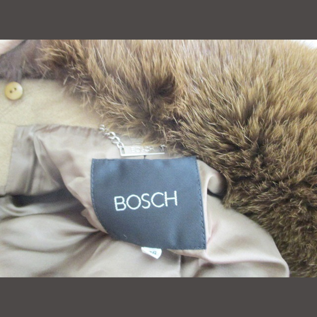 BOSCH - ボッシュ BOSCH コート ファー フォックス アンゴラ ウール 茶