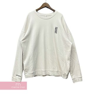 クロムハーツ(Chrome Hearts)のCHROME HEARTS Y NOT Vertical Logo Crewneck Sweatshirt クロムハーツ ワイノット バーティカルロゴクルーネックスウェット トレーナー 縦ロゴ刺繍 ホワイト サイズXL【231014】【中古-B】【me04】(スウェット)