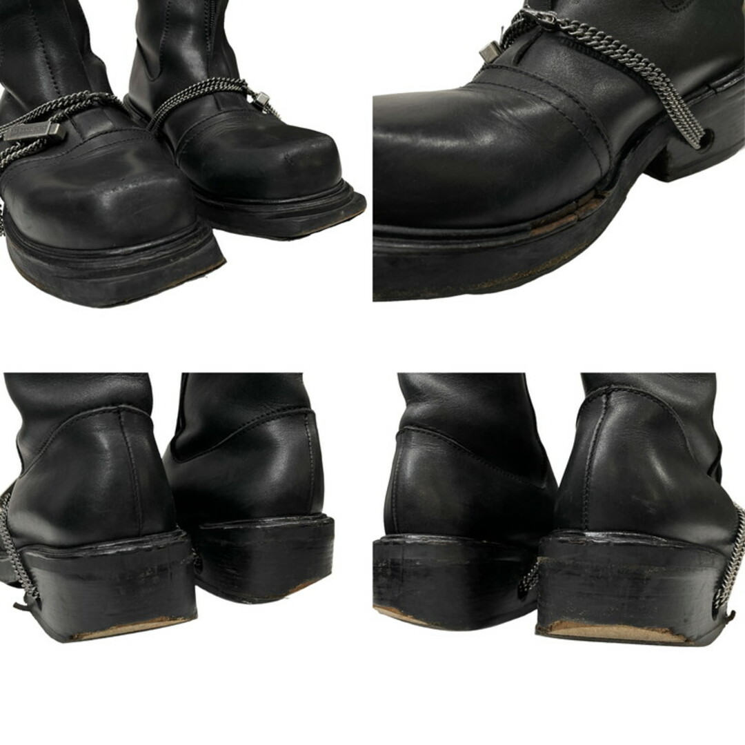 DIRK BIKKEMBERGS(ダークビッケンバーグ)のDIRK BIKKEMBERGS ロゴチェーンDBフロントジップスクエアトゥアンクルブーツ Archive 90s メンズの靴/シューズ(ブーツ)の商品写真