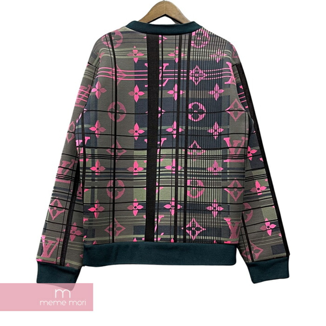 LOUIS VUITTON(ルイヴィトン)のLOUIS VUITTON 2021SS Monogram Jacquard Sweatshirt 1A8P0K ルイヴィトン モノグラムジャカードスウェットシャツ トレーナー クルーネック マドラスチェック ブルーグリーン×ピンク サイズM【231015】【中古-A】【me04】 メンズのトップス(スウェット)の商品写真