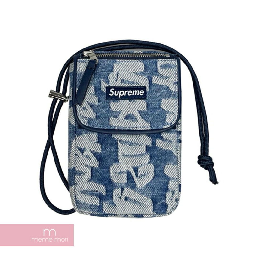 メンズSupreme 2022SS Fat Tip Jacquard Denim Neck Pouch Blue シュプリーム ファットティップジャガードデニムネックポーチ ブルー ミニショルダーバッグ ホルダー 鞄 総柄 刺繍ロゴ インディゴ【231020】【新古品】【me04】