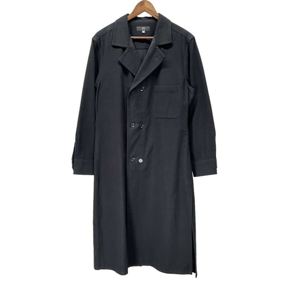 Yohji Yamamoto(ヨウジヤマモト)のY's for men コットンフランネルダブルブレストロングシャツコート Archive Yohji Yamamoto Pour Homme メンズのジャケット/アウター(ステンカラーコート)の商品写真