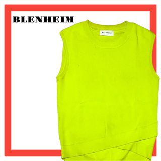 エムアイディー(m-i-d)のブレンヘイム　BLENHEIM ノースリーブ　ニット　蛍光色　黄緑　レディース(ニット/セーター)