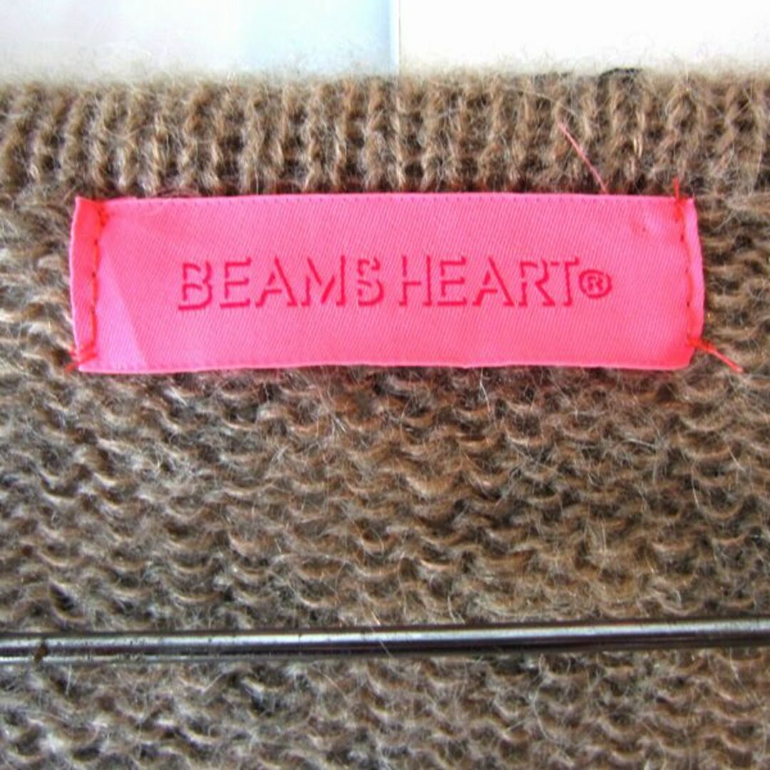 BEAMS(ビームス)の美品　BEAMS HEART／ビームスハート　モヘアタッチヒョウ柄ニットセーター レディースのトップス(カーディガン)の商品写真