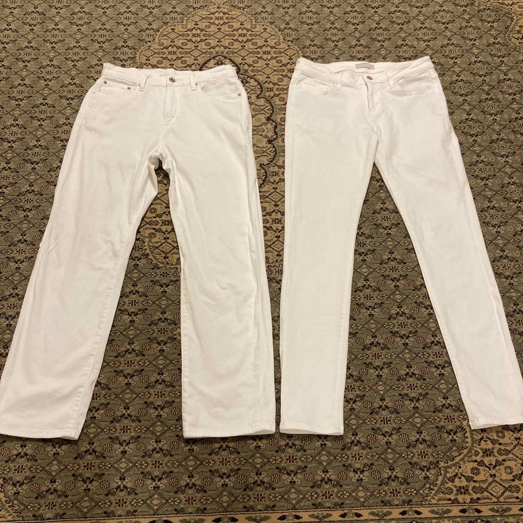 UNIQLO(ユニクロ)のホワイトジーンズ　2着 レディースのパンツ(デニム/ジーンズ)の商品写真