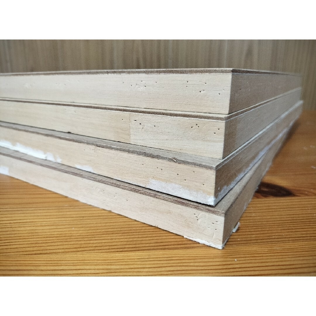 木製パネル　B3サイズ　4枚セット エンタメ/ホビーのアート用品(パネル)の商品写真