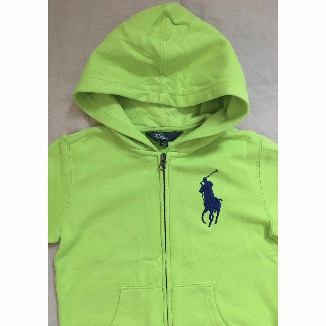 POLO RALPH LAUREN(ポロラルフローレン)のポロラルフローレン フリース フルジップ フーディ 130 グリーン キッズ/ベビー/マタニティのキッズ服男の子用(90cm~)(ジャケット/上着)の商品写真