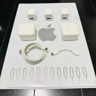 アップル(Apple)のApple 純正品セット 12W 10W 5W USB電源アダプタ ケーブル類(バッテリー/充電器)