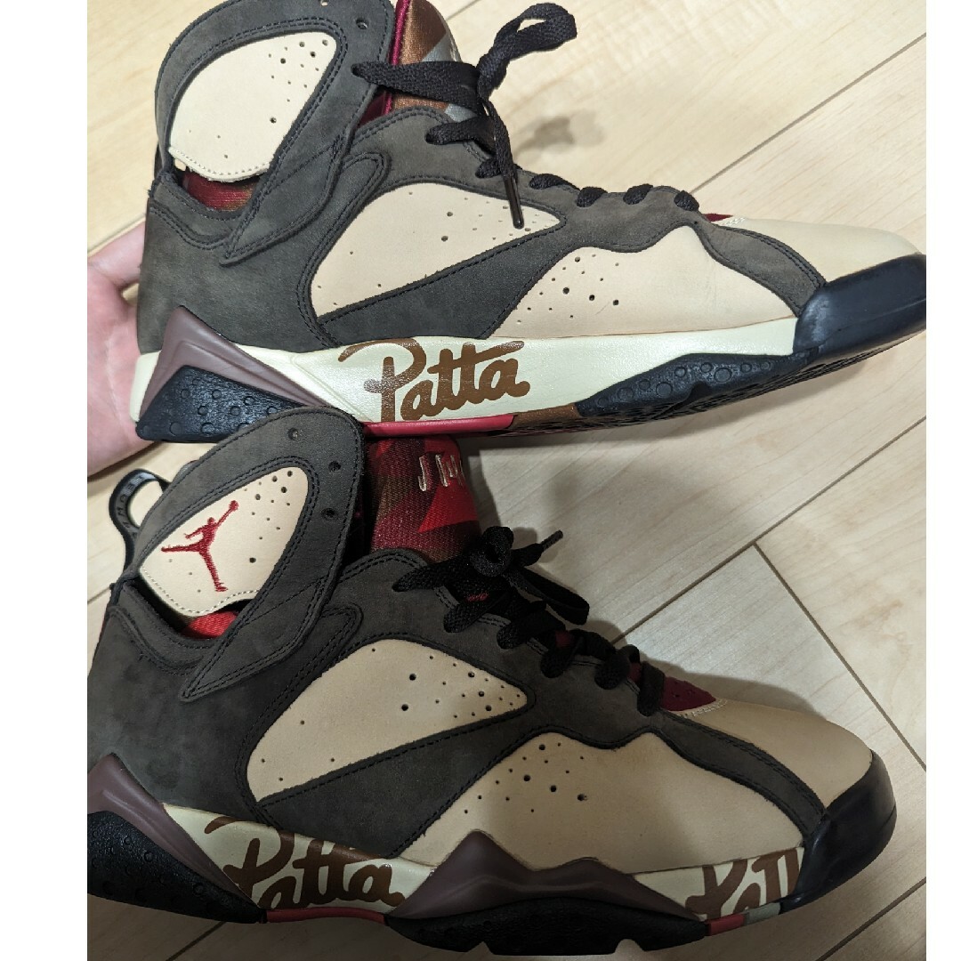 NIKE Air jordan7 patta brown