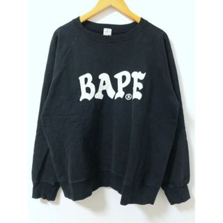 アベイシングエイプ(A BATHING APE)のA BATHING APE（アベイシングエイプ）90's　初期タグ　ロゴ　クルーネック　スウェット　トレーナー【E1469-007】(スウェット)