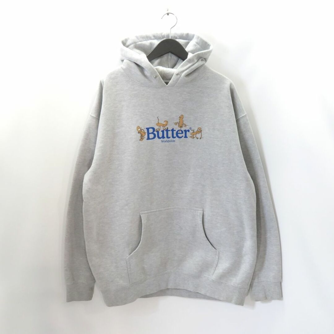 BUTTER GOODS MONKEY PULLOVER HOOD Size-XLGRAYグレー