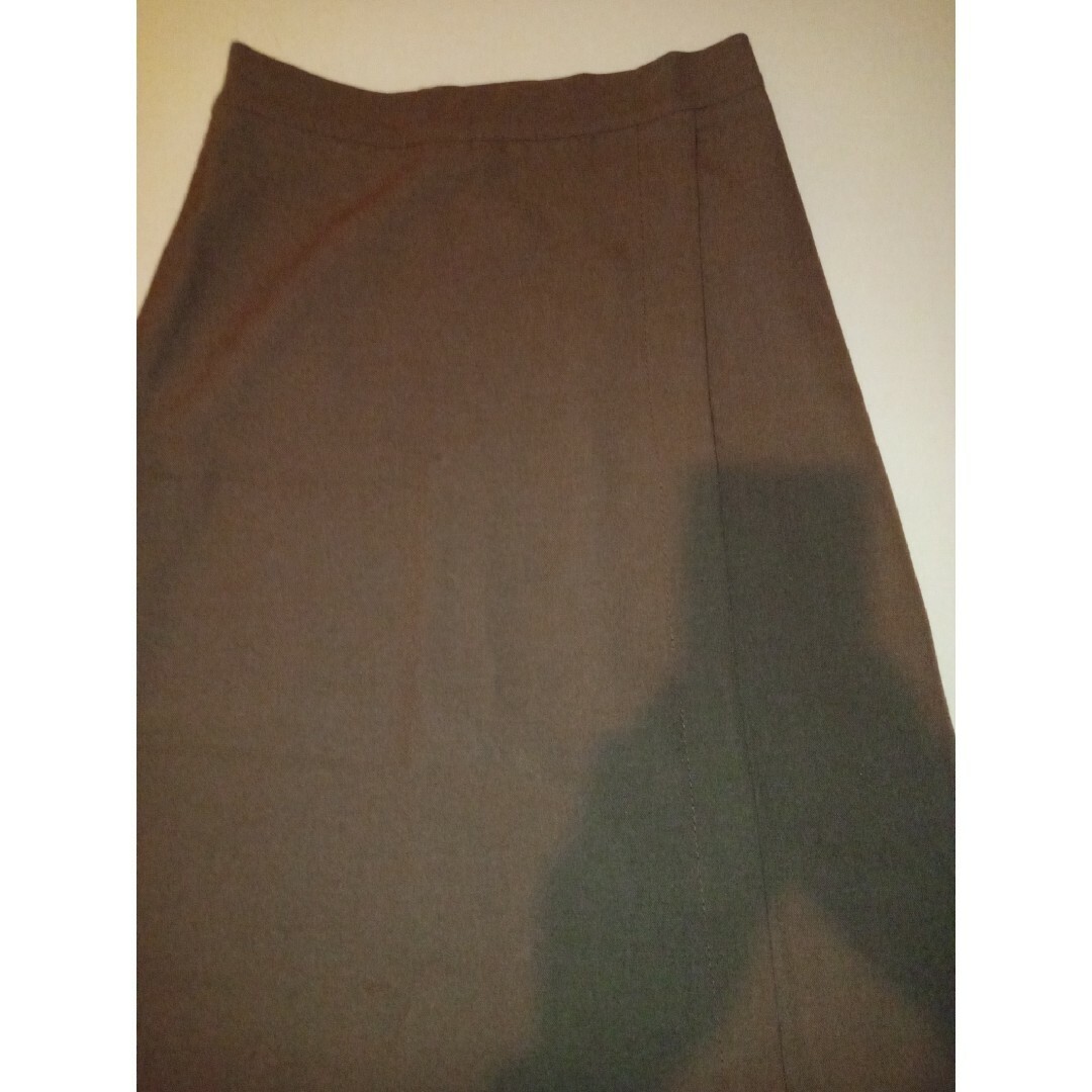 Ｓサイズ 茶色 ラップスカート レディースのスカート(ひざ丈スカート)の商品写真