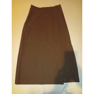 Ｓサイズ 茶色 ラップスカート(ひざ丈スカート)